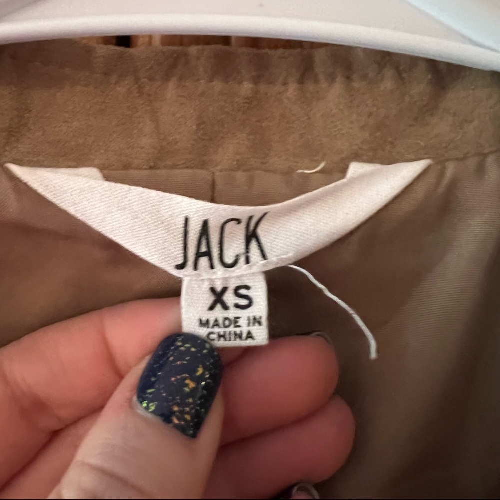 Jack by BB Dakota Faux Suede Tan Vest Size XS Western Moto Layers Fall Drape - Picture 12 of 14